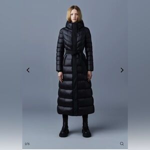 CALINA Lustrous light down maxi coat.